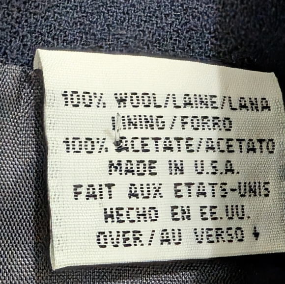 VTG JH Collectibles Wool Blazer 4 Navy Blue Velvet Collar Equestrian Academia - Picture 5 of 6